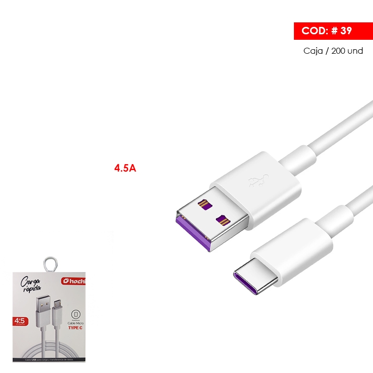 Cable USB – Tipo C – Importadora Hochi Perú