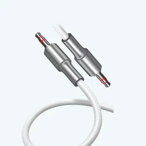 Cable Auxiliar de Audio – 1 Metro, Plug 3.5mm, Material TPE + Metal