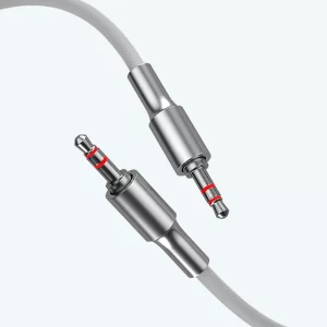 Cable Auxiliar de Audio – 1 Metro, Plug 3.5mm, Material TPE + Metal