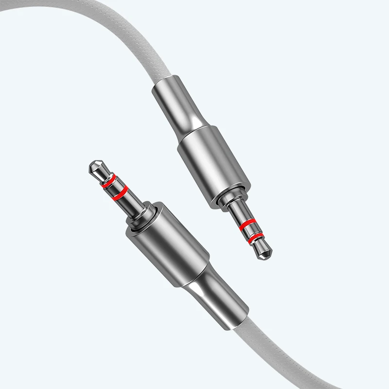Cable Auxiliar de Audio – 1 Metro, Plug 3.5mm, Material TPE + Metal
