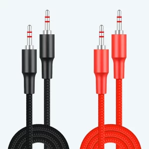 Cable Auxiliar de Audio – 1 Metro, Plug 3.5mm, Material TPE + Metal