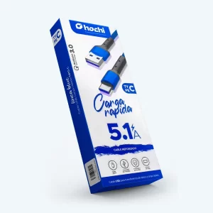 Cable Tipo-C 5.1A Carga Rápida – Enmallado 1 Metro