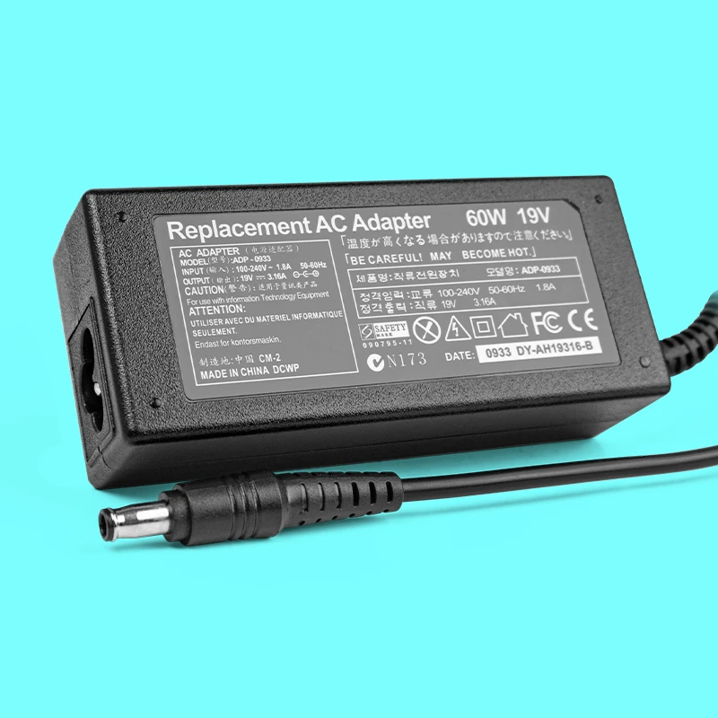 Cargador Samsung 60W para Laptop – Pin 5.5x3.0mm, 19V/3.16A