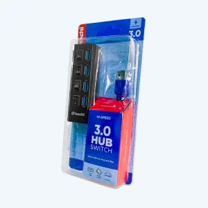 Hub USB 3.0 de 4 Puertos con Switch Independiente – Interruptor On/Off por Puerto
