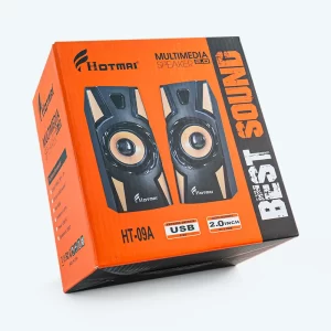 Parlante para PC Hotmai HT09 – Altavoz USB 5W x2 con Regulador de Volumen