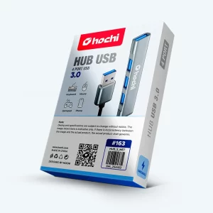 Hub USB 5 en 1 de Aluminio – 4 Puertos USB 3.0