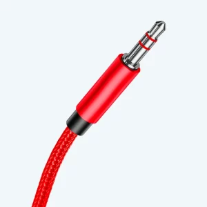 Cable Auxiliar de Audio Enmallado – 1 Metro, Plug 3.5mm, Alta Resistencia