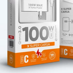 Cargador Huawei 100W Super Charge – Tipo-C, Tecnología QC 3.0