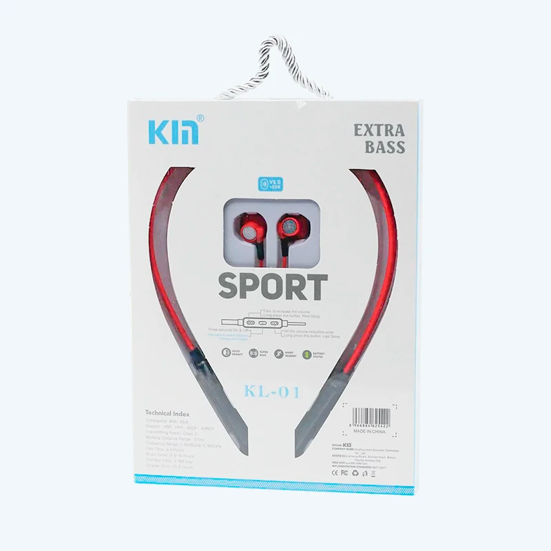 Kin Sport KL-01 Audífonos Inalámbricos Bluetooth 5.0 Extra Bass