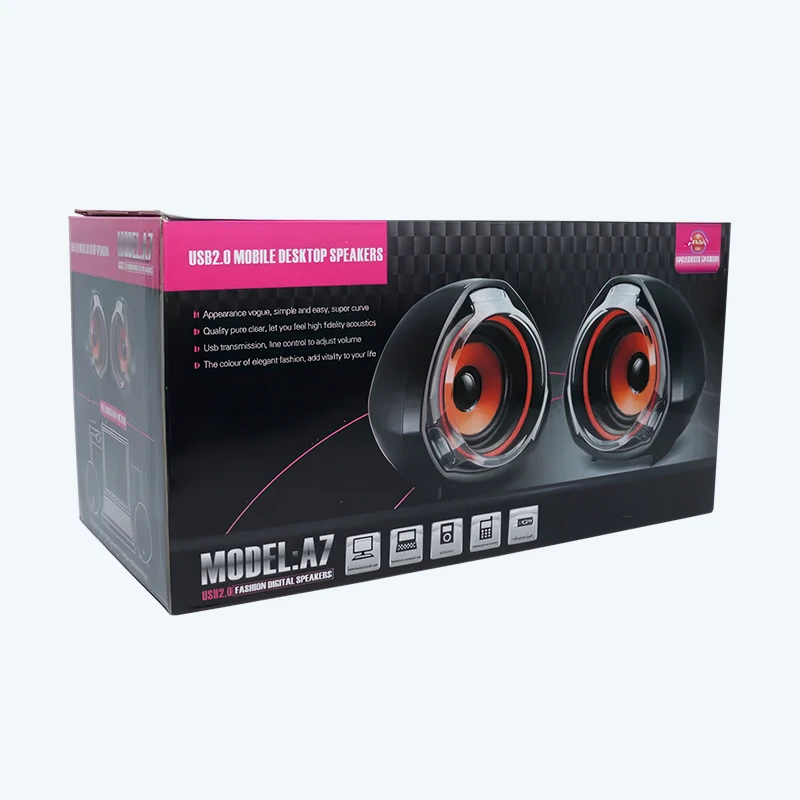 Mini Parlante para PC Hochi - Altavoz USB con Regulador de Volumen