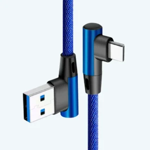 Cable Enmallado 1M Tipo-C en L 5A Carga Súper Rápida